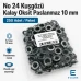 No 24 Kuşgözü Eskitme Gümüş Paslanmaz İç Çap 10 mm 250 Adet/Paket ER0024PPKKO