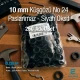 No 24 Kuşgözü Siyah Oksit Paslanmaz Çelik İç Çap 10 mm (250 Ad/Paket) ER0024PPKSO