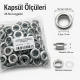 12 mm Stainless Metal Eyelet with Washer for Bags and Apparel, 100 pcs Pack