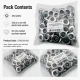 12 mm Stainless Metal Eyelet with Washer for Bags and Apparel, 100 pcs Pack