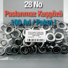 Kuşgözü No 28 Paslanmaz 13 mm 100 Ad / Paket ER0028PPK