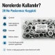 28 No Paslanmaz Kuşgözü 13 mm İç Çap 100 Adet/Paket, çanta, kemer ve afiş üretimi için ideal, yüksek paslanma direncine