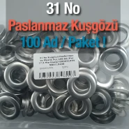 Kuşgözü No 31 Paslanmaz 17 mm 100 Ad / Paket ER0031PPK