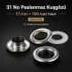 Eyelet 11/16" Stainless 17 mm 100 Ad / Pack ER0031PPK