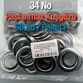 Kuşgözü No 34 Paslanmaz 28 mm 50 Ad / Paket ER0034PPK