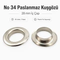 Stainless Steel Eyelet 28 mm / 1.10 in Inner Diameter with Plastic Washer Option, 50 Pieces Pack ER0034PPK