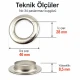 Kuşgözü No 34 Paslanmaz 28 mm Plastik Pul Seçenekli 50 Adet Paket, kalın kumaşlar için dayanıklı bağlantı elemanı