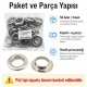 Kuşgözü No 34 Paslanmaz 28 mm Plastik Pul Seçenekli 50 Adet Paket, kalın kumaşlar için dayanıklı bağlantı elemanı