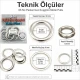 66 No Paslanmaz Kuşgözü Metal Pullu 25 Adet Paket - Endüstriyel Tekstil Çözümleri için Dayanıklı ve Uzun Ömürlü Bağlantı