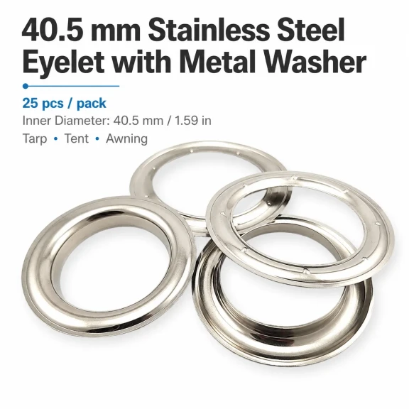 66 No Paslanmaz Kuşgözü Metal Pullu 25 Adet Paket - Endüstriyel Tekstil Çözümleri için Dayanıklı ve Uzun Ömürlü Bağlantı