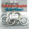 66 no Paslanmaz Kuşgözü Metal pullu 25 Ad / Paket ER0066PPK