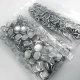 Frosted Pearlescent Snap Fastener 10.5 mm Stainless Steel 100 Pieces/Pack ERBCLK0008BBSD