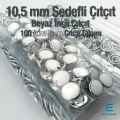 Beyaz Sedefli Klikıt Çıtçıt  10,5 mm  Paslanmaz 100 Ad/Paket ERBCLK0008BSD