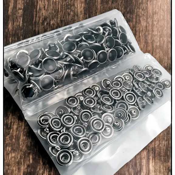 Sedefli Klikıt Çıtçıt  Siyah İncili 10,5 mm  Paslanmaz 100 Ad/Paket ERBCLK0008SSD