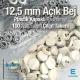 12,5 mm Çıtçıt Takımı Açık Bej Plastik Kapaklı - Gümüş 3 Alt Parça 100 adet/pkt ERC00125PLABej