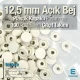 12,5 mm Çıtçıt Takımı Açık Bej Plastik Kapaklı - Gümüş 3 Alt Parça 100 adet/pkt ERC00125PLABej