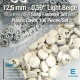 12,5 mm Çıtçıt Takımı Açık Bej Plastik Kapaklı - Gümüş 3 Alt Parça 100 adet/pkt ERC00125PLABej