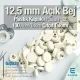 12,5 mm Çıtçıt Takımı Açık Bej Plastik Kapaklı - Gümüş 3 Alt Parça 100 adet/pkt ERC00125PLABej