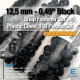 12.5 mm Snap Fastener Set 0,49" with Black Plastic Cover 100 pieces/pack ERC00125PLBlack