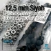 12,5 mm Çıtçıt Takımı Siyah Plastik Kapaklı - Gümüş 3 Alt Parça 100 adet/pkt ERC00125PLBlackN