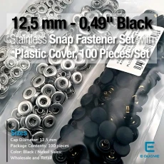 Snap Fastener Set with12.5 mm - 0,49