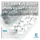 12,5 mm Çıtçıt Takımı Kirli Beyaz Plastik Kapaklı - Gümüş 3 Alt Parça 100 adet/pkt ERC00125PLKBeyaz