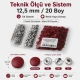 12,5 mm Koyu Kırmızı Plastik Kapaklı 54 Sistem Çıtçıt, bebek ve çocuk giyimi için ideal, dört parçalı kapama sistemi