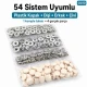 12.5 mm Bone Plastic Capped Snap Fastener Set for 54 System Garments