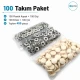 12.5 mm Bone Plastic Capped Snap Fastener Set for 54 System Garments