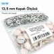 12.5 mm / 0.49 in 54 System Light Salmon Plastic Capped Snap Fastener for babywear and lightweight textile applications
