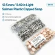 12.5 mm / 0.49 in 54 System Light Salmon Plastic Capped Snap Fastener for babywear and lightweight textile applications