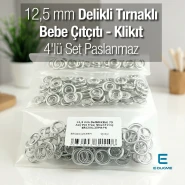 12.5 mm Perforated Click Brass Snap Fastener 75 Pieces / Pack ERC00125PRPK