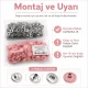 15 mm Açık Pembe Plastik Kapaklı Çıtçıt, çocuk giyimi, mont, çanta ve ev tekstili için ideal dört parçalı tekstil aksesuarı