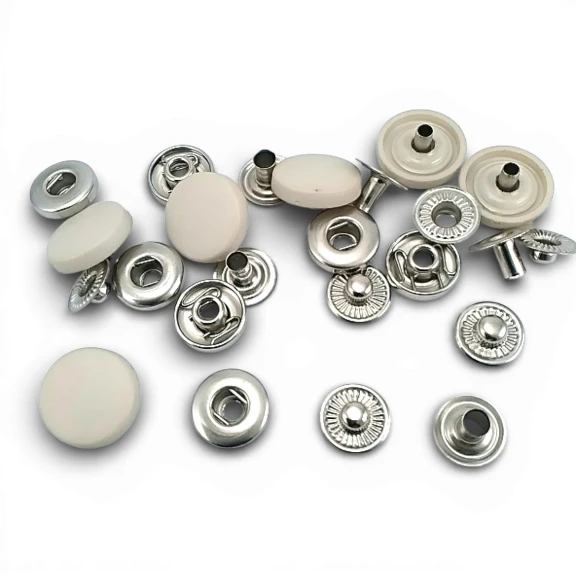 15 mm Plastik Açık Bej Kapaklı Çıtçıt Takımı 100 adet/pkt ERC0015PLAbej