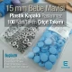 15 mm Çıtçıt Takımı Plastik Kapaklı Bebe Mavisi 100 adet/pkt ERC0015PLBMavi