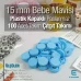 15 mm Çıtçıt Takımı Plastik Kapaklı Bebe Mavisi 100 adet/pkt ERC0015PLBMavi