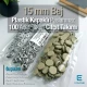 15 mm Çıtçıt Takımı Plastik Kapaklı Bej 100 adet/pkt ERC0015PLBej