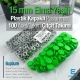 15 mm Çıtçıt Takımı Plastik Kapaklı Elma Yeşili 100 adet/pkt ERC0015PLLgrn