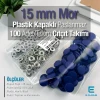 15 mm Çıtçıt Takımı Plastik Kapaklı Mor 100 adet/pkt ERC0015PLMor