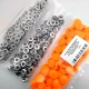 15 mm Plastik Neon Turuncu Kapaklı Çıtçıt Takımı 100 adet/pkt ERC0015PLNOrange