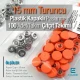 15 mm Çıtçıt Takımı Plastik Kapaklı Turuncu 100 adet/pkt ERC0015PLOrg