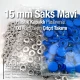 15 mm - 0,59" Snap Fastener Set With Plastic Cap Pot Blue 100 pieces/pack ERC0015PLSMavi