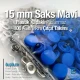 15 mm - 0,59" Snap Fastener Set With Plastic Cap Pot Blue 100 pieces/pack ERC0015PLSMavi