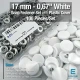 Plastic Cap Snap Fastener Set with 17 mm - 0,67" White 100 pieces/pack ERC0017PLBeyaz