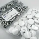 Plastic Cap Snap Fastener Set with 17 mm - 0,67" White 100 pieces/pack ERC0017PLBeyaz