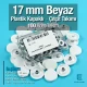 Plastic Cap Snap Fastener Set with 17 mm - 0,67" White 100 pieces/pack ERC0017PLBeyaz