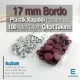 17 mm Çıtçıt Takımı Plastik Bordo Kapaklı 100 adet/pkt ERC0017PLBrd