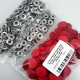 Snap Fastener Set with Cap Plastic 17 mm - 0,67" Red 100 pieces/pack ERC0017PLDRed