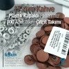 17 mm Çıtçıt Takımı Plastik Kapaklı Kahve 100 adet/pkt ERC0017PLKahve