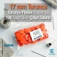 17 mm Plastik Kapaklı Çıtçıt Takımı Turuncu 100 adet/pkt ERC0017PLOrange